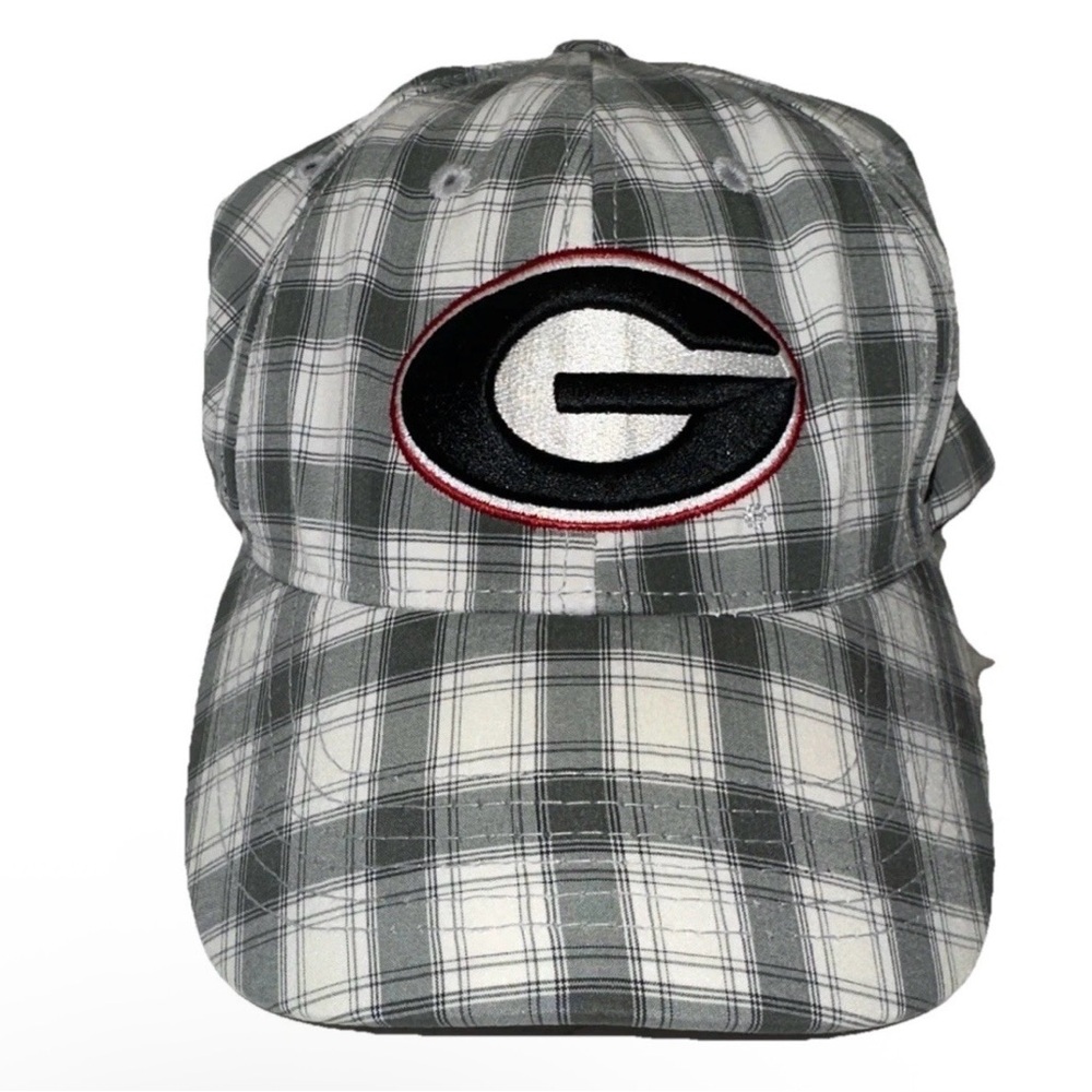 Georgia Bulldogs Russell Mens Plaid Ball Cap Embroidered G UGA University Of GA